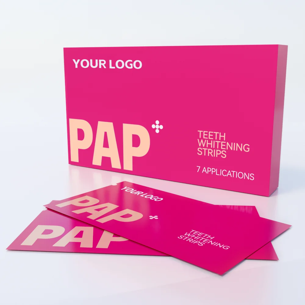 Private Label Pap V34 Purple Non Sensitive Teeth Whitening Strips Home Use Dental White Strips For Teeth Whitening