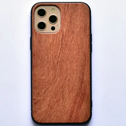Wholesale Natural Solid wood Cell Phone Case Cover For Iphone/Samsung Pro rosewood TPU side protective wooden shell cover