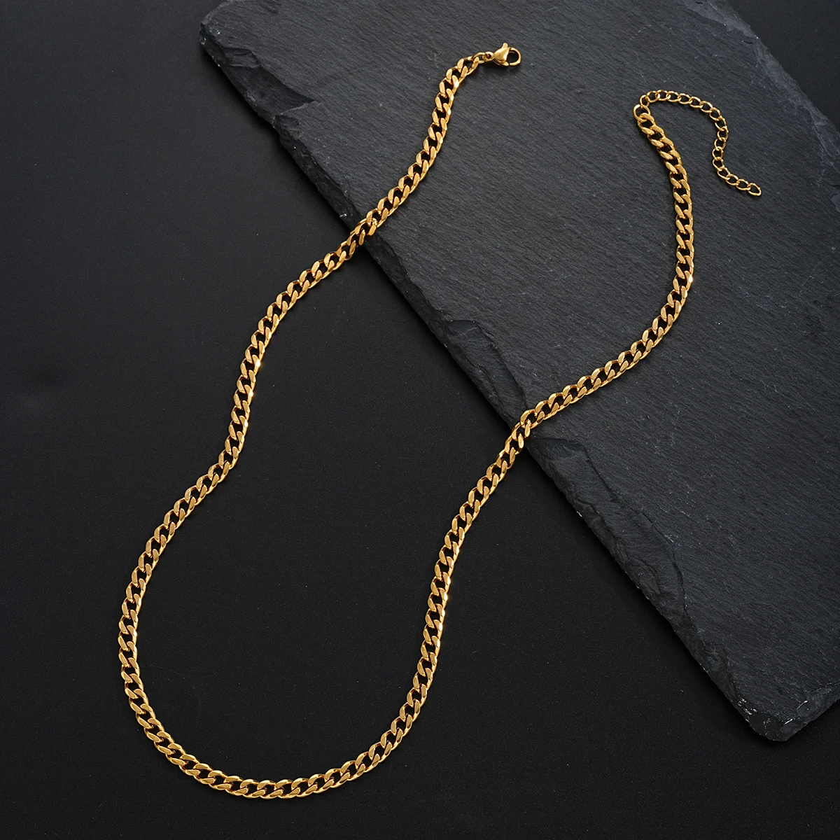 Fashion 18K Gold Stainless Steel Cuba Chain Necklace Bracelet Women Men HipHop Punk Dubai Gold Jewelry Sets For Gifts