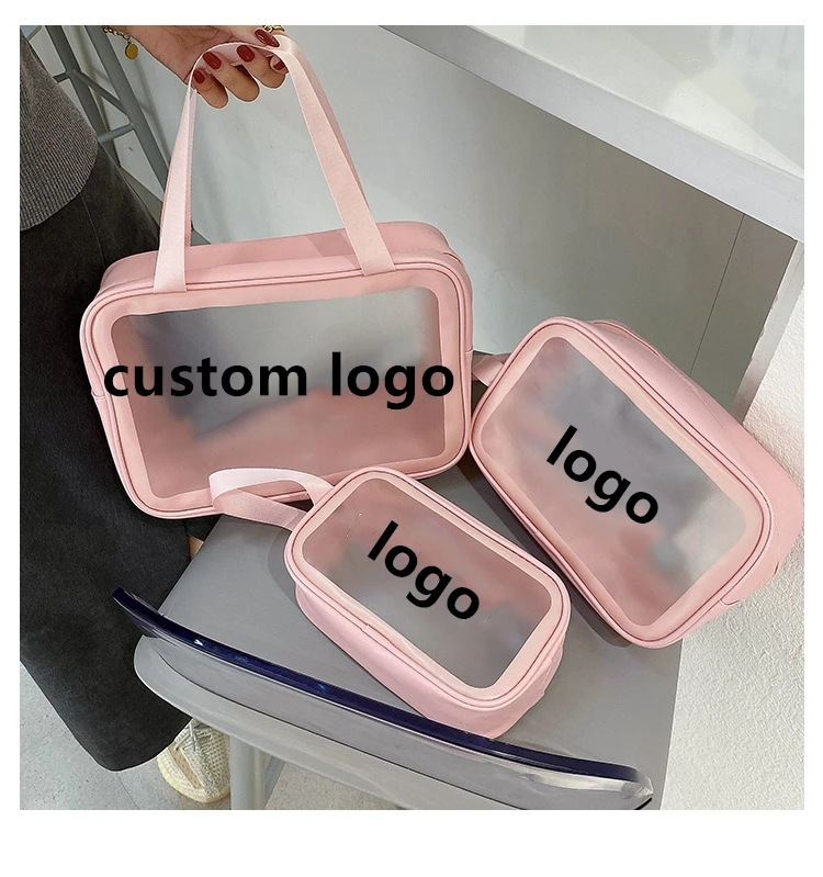 Лидер продаж, прозрачная косметичка из ПВХ с логотипом на заказ, прозрачный органайзер для косметики, дорожная косметичка, косметичка