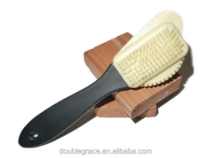 Hot sale copper Suede and Nubuck 4-Way shoe brush