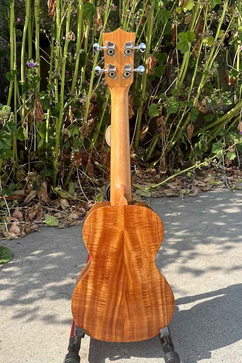 Chinese Custom OEM Aiersi Koa Pili Koko Brand All Solid Ukulele Professional Hawaii Guitar Handmade Musical Instruments