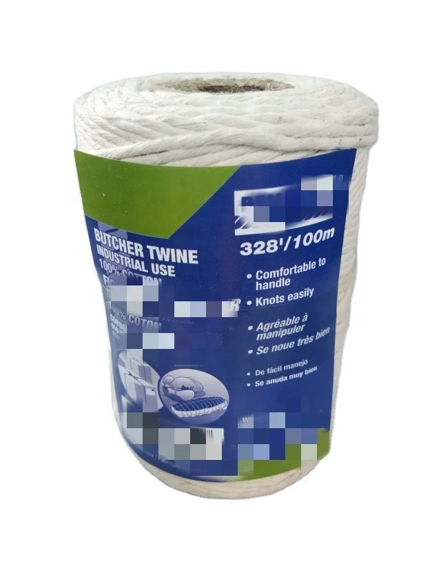 Made in China hot sale 100% virgin cotton twine for butcher twine