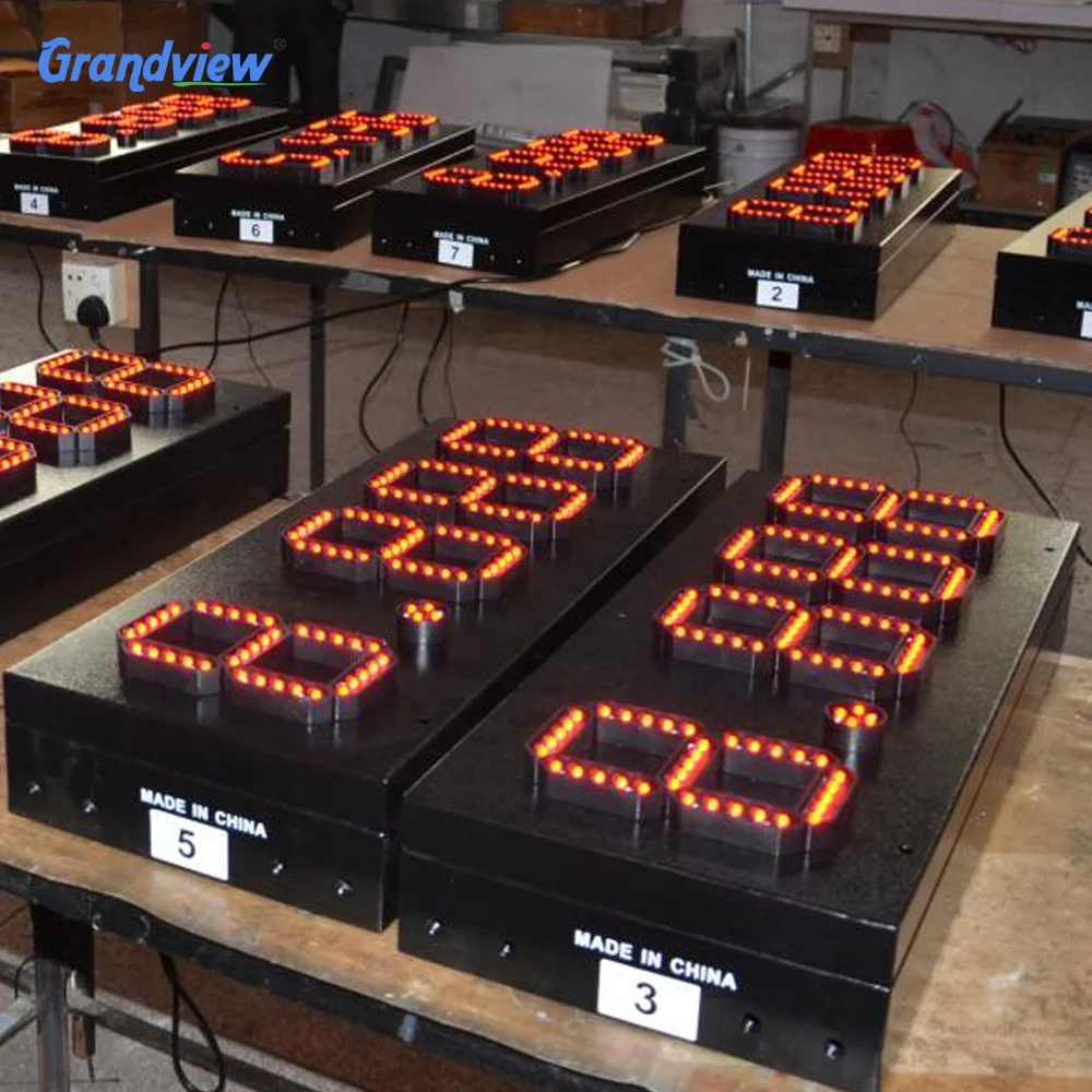 Grandview outdoor digital sign board waterproof gas station led price display led gas price board