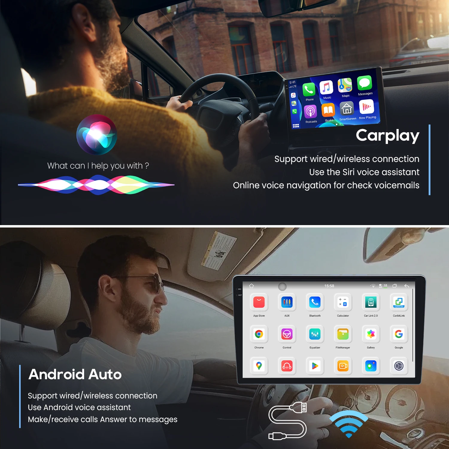 Заводская поставка универсальная 9 дюймов 2 + 32 ГБ 64 BT 5 4 Carplay DSP FM AM RDS радио один Din автомагнитола Автоэлектроника