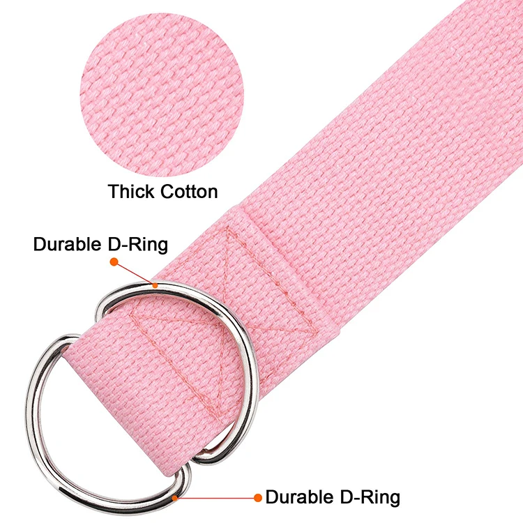 
Durable Yoga Strap Cotton Yoga Exercise Adjustable Straps for Stretching 