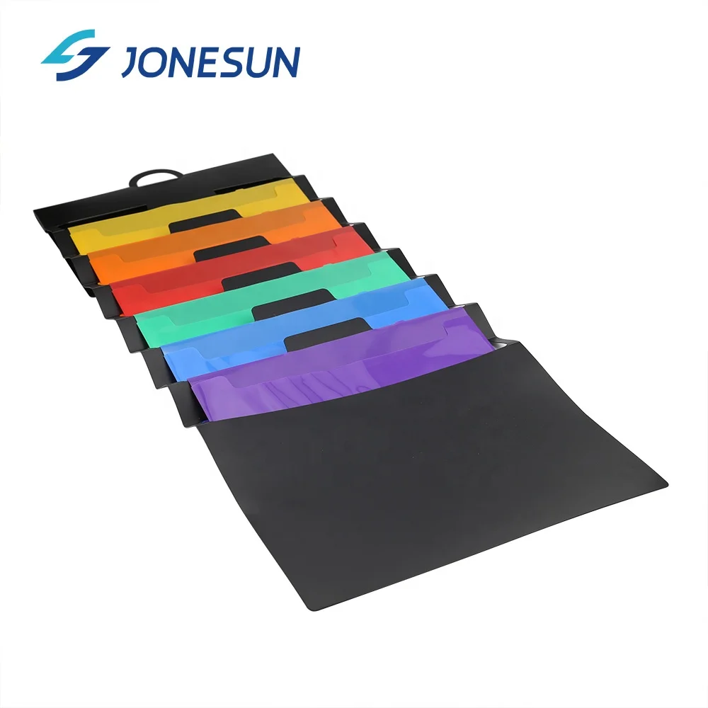 
wholesale 7 pockets PP plastic hanging wall file folder magazine organizer with handle for office storage 