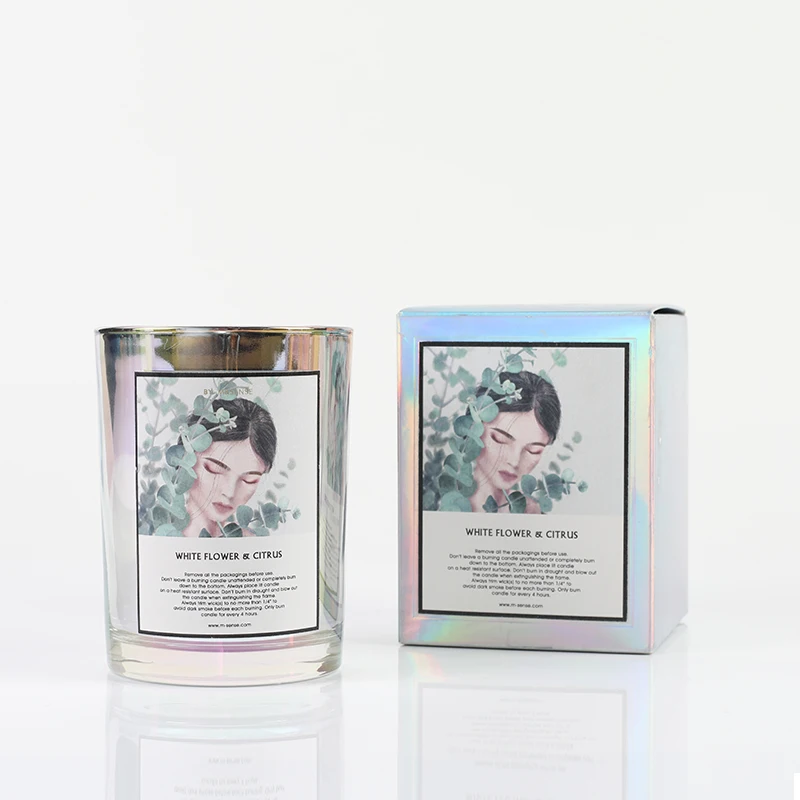 M&Sense foil sliver custom logo soy wax luxury aromatherapy manufacturer scented candle