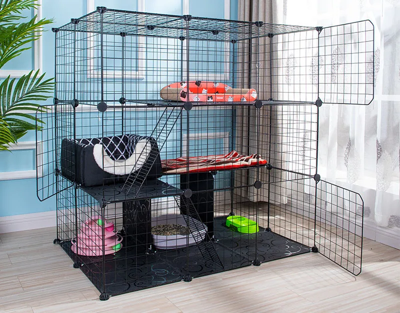 High Quality Folding Cage Cat Hotel Cage 3 Layer