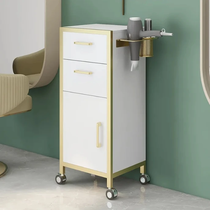 Net Red Hair Salon Tool Cabinet Hair Salon Tool Car Barber Shop Rack Beauty Salon Trolley Hair Cutting Small Cabinet