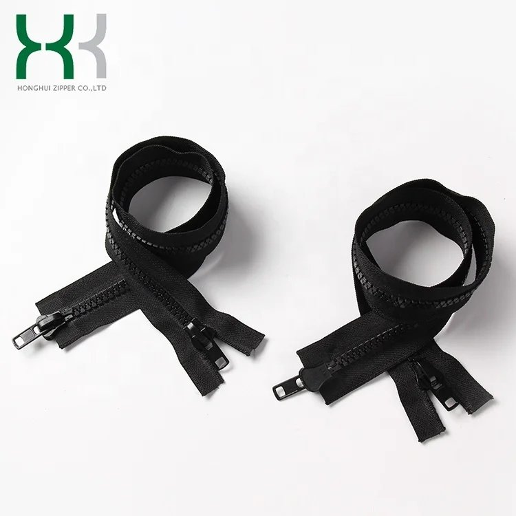 Clothing accessories black diamond plastic fly teeth zipper