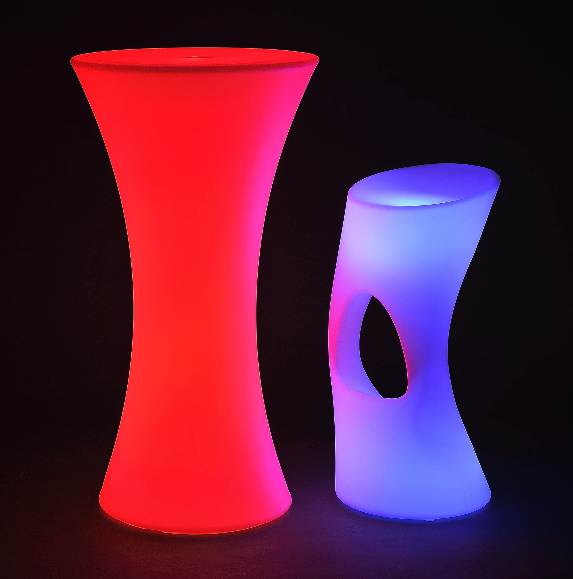 Modern color change plastic garden led glow furniture hire high Bar stools
