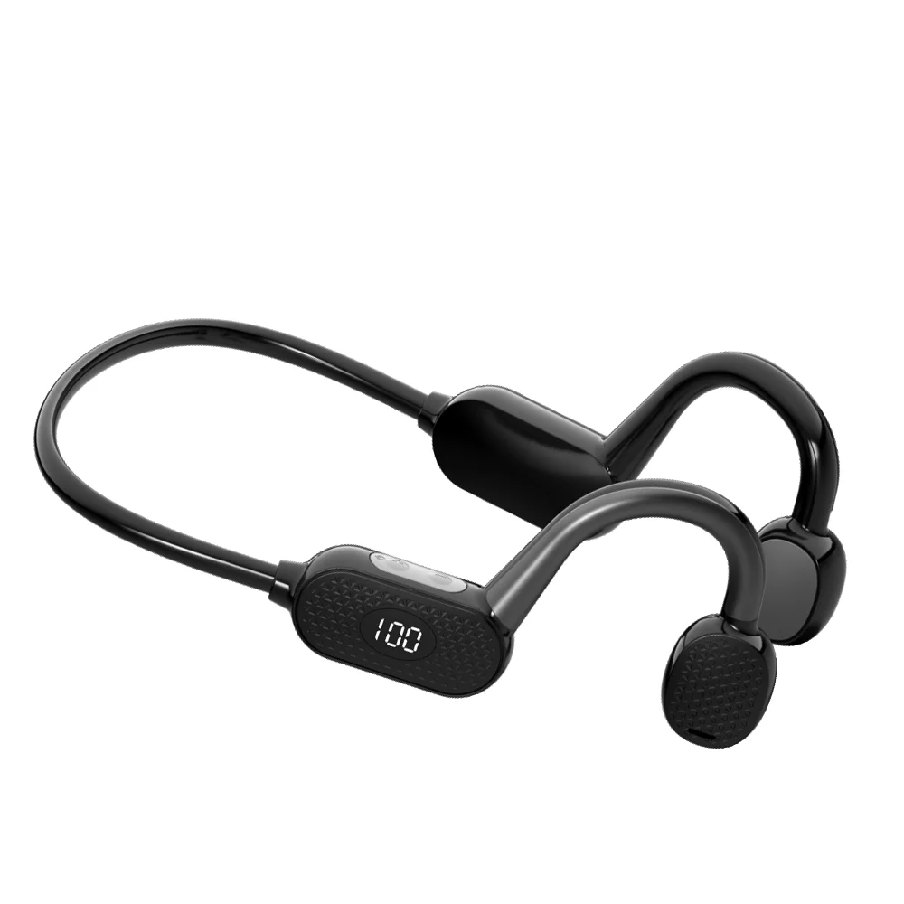 Sweat Resistant Wireless Earphones Open Ear hook Bone Conduction Headphones for Running