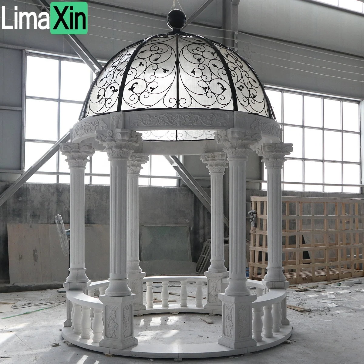 Customized stone gazebo whole sale price stone pavilion brand new hand carved white marble gazebo