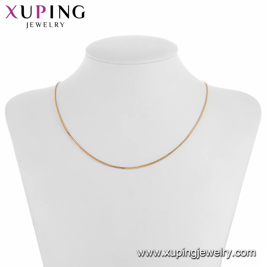 46988 Xuping позолоченное длинное 18k ожерелье с цепочкой нашим логотипом xuping