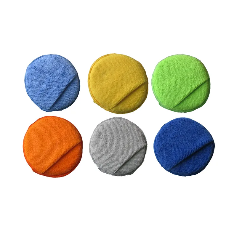 
Wholesale 5 Inch colorful microfiber applicator Car Detailing Microfiber Wax Polishing Sponge Applicator Pad 