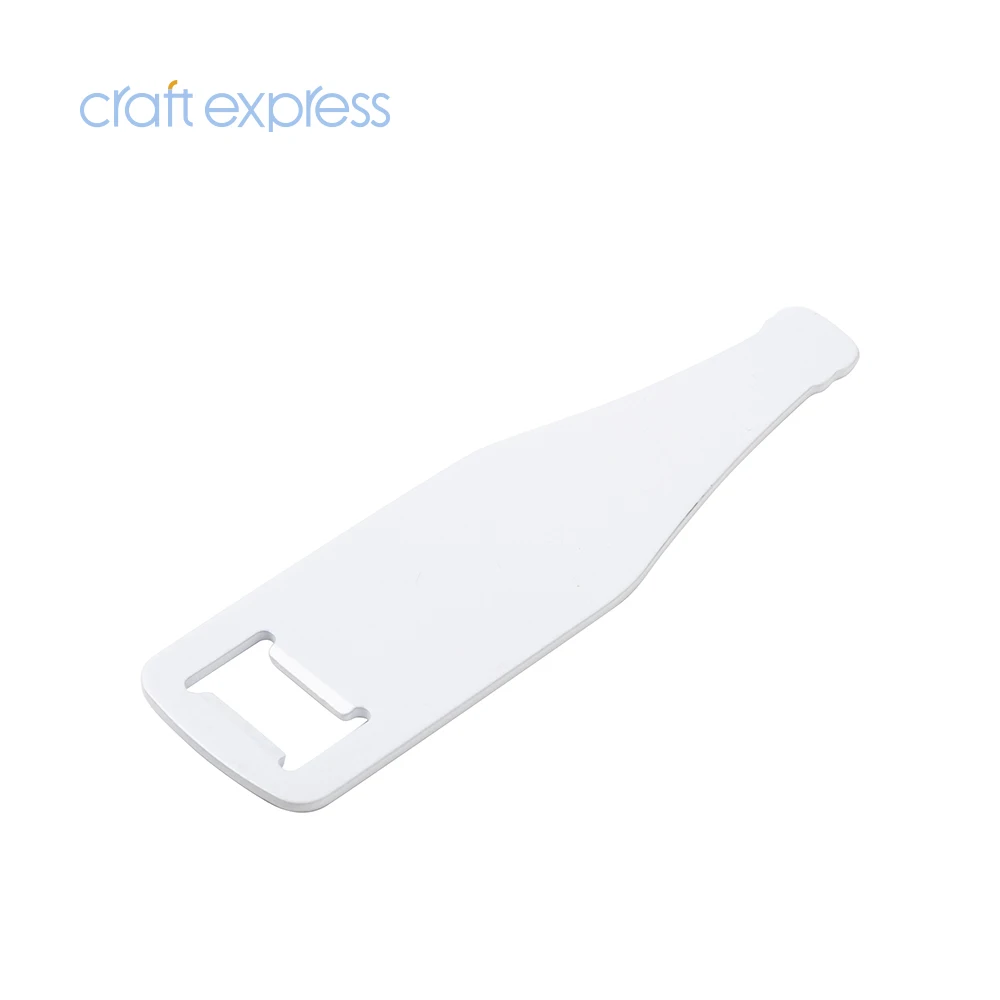 Craft Express Wholesale Wine 3.5*11.6cm Sublimation Blanks Full White Custom Stainless Steel Key Chain Keyring Bottle Opener