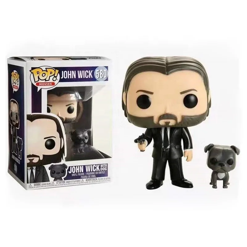 Funko Pop Movie JOHN WICK WITH DOG 580# Action Figure Toys Take the gun Collection Vinyl Doll Model Toys gift wholesale