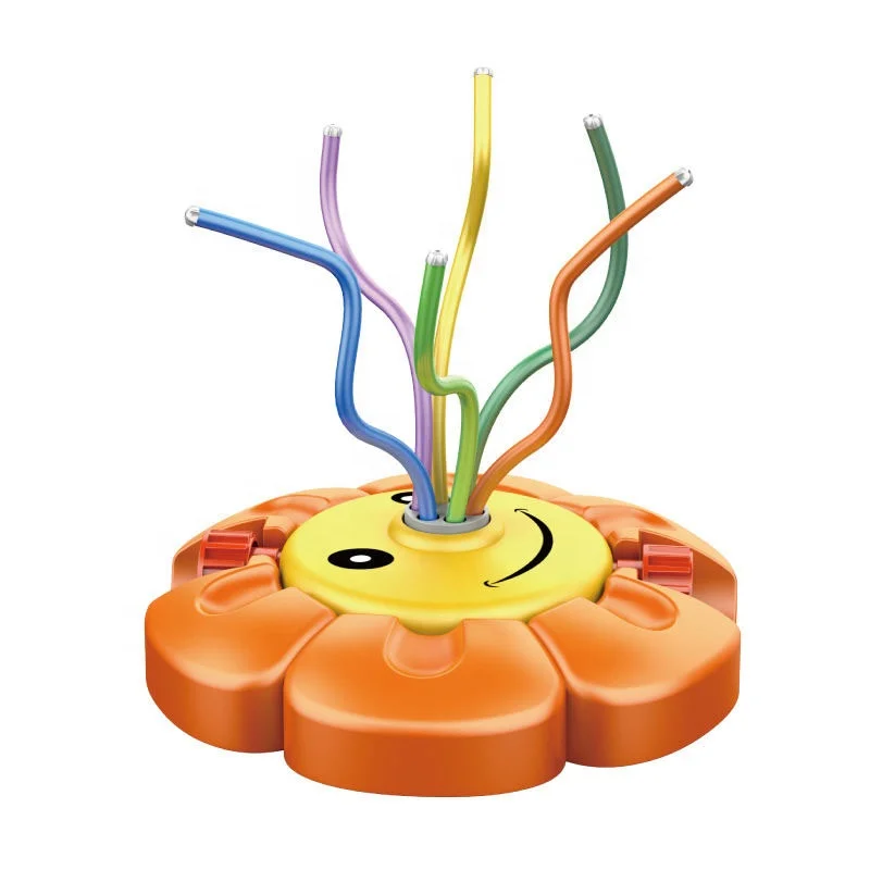 Spielzeug trending summer backyard toy water sprinkler sunflower kids outdoor wiggle tube rotary water spray splashing toys