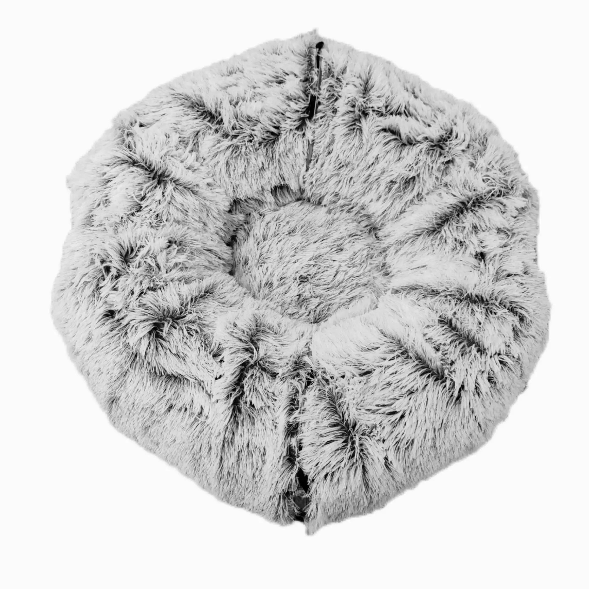 Light Gray Pet Sleep Soft Nest Cat Dog Comfort Plush with White Ball to Play Easy to Open&Fold Indoor Outdoor Great Sleeping Bed