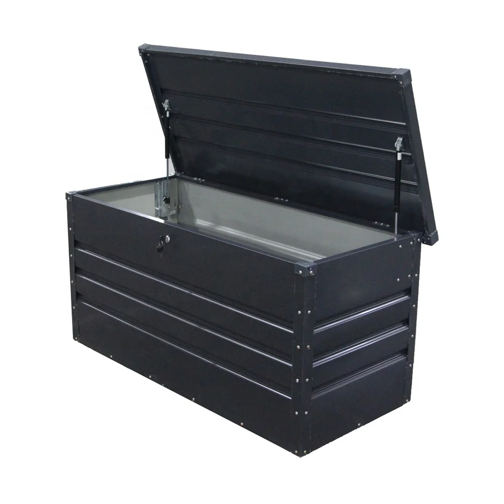 Hot Selling Durable Indoor Outdoor Big Storage Metal Box Steel Deck Box