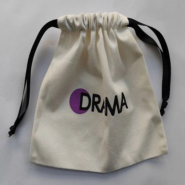 Hot Sale Custom Logo Printed Linen Candle Soap Shoe Cotton Canvas Gift Dust Drawstring Bags