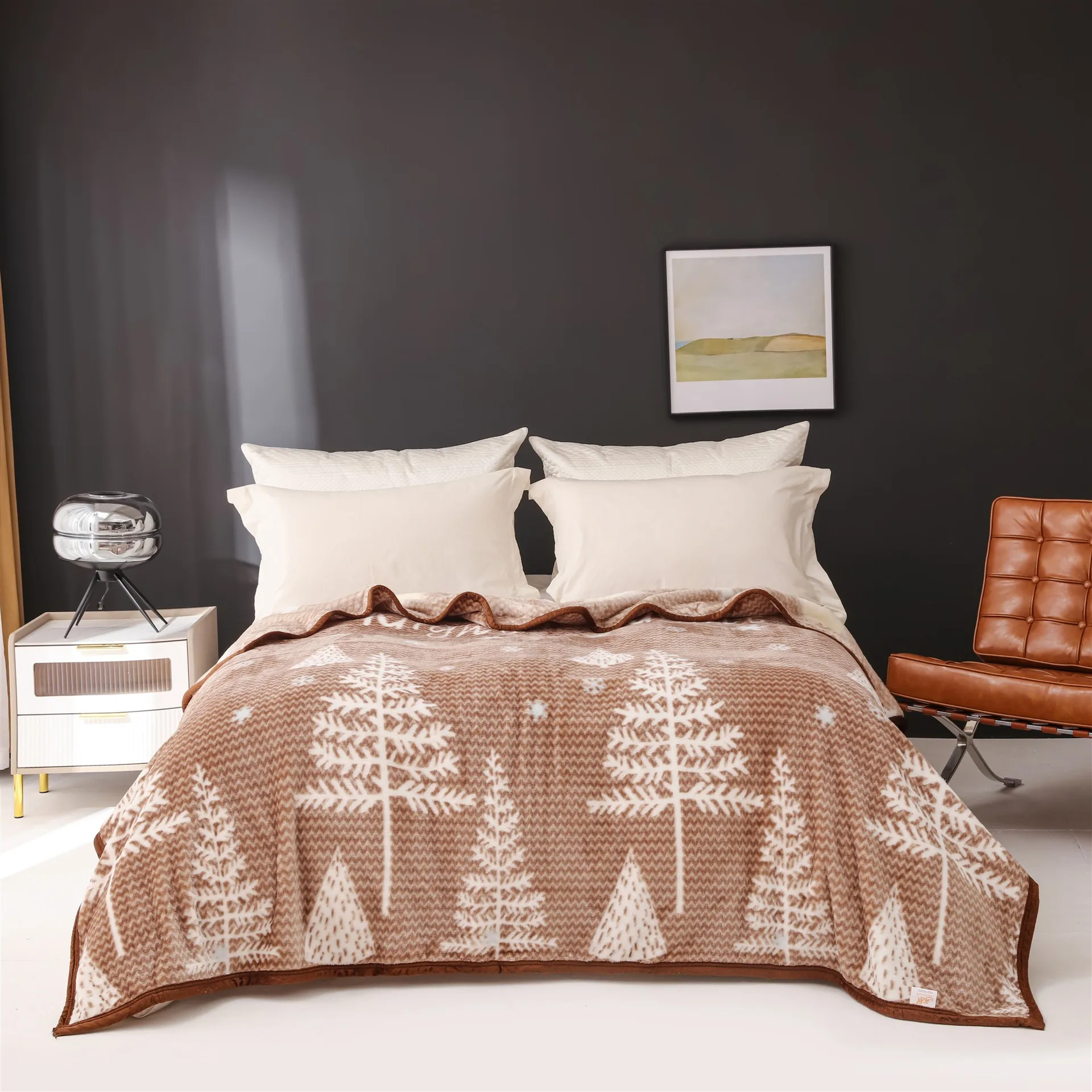 Good Price 1Ply Thick Raschel Blanket Queen Size Cartoon Pattern Korean Machine Washable Mink Player Bed Blanket