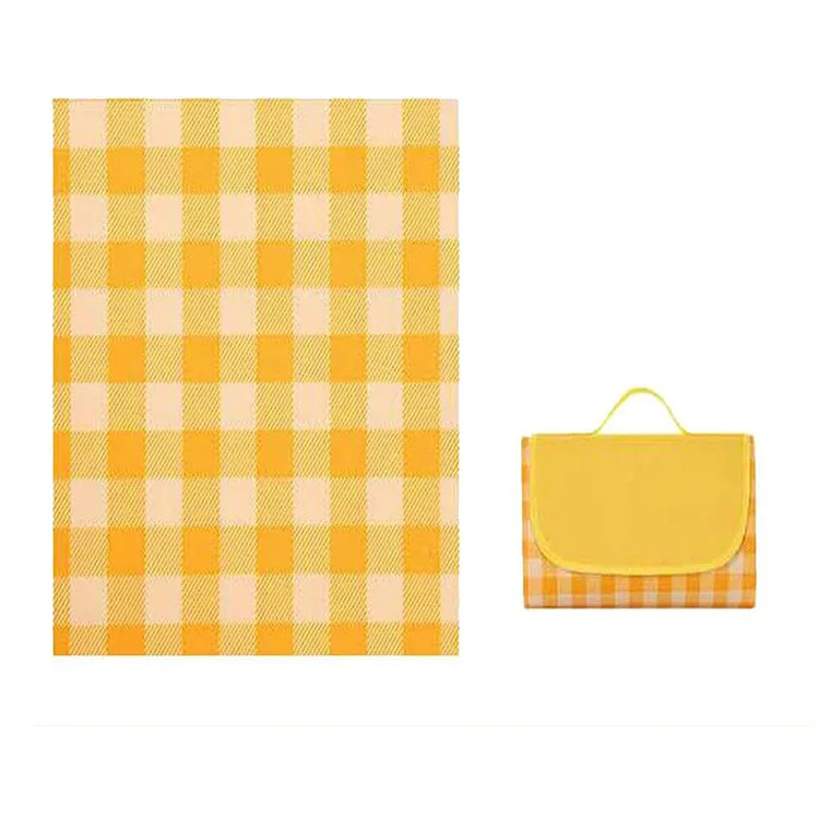 Customized Printing Waterproof Foldable Outdoor Round Beach Camping Mat Picnic Blanket Stripe Mat