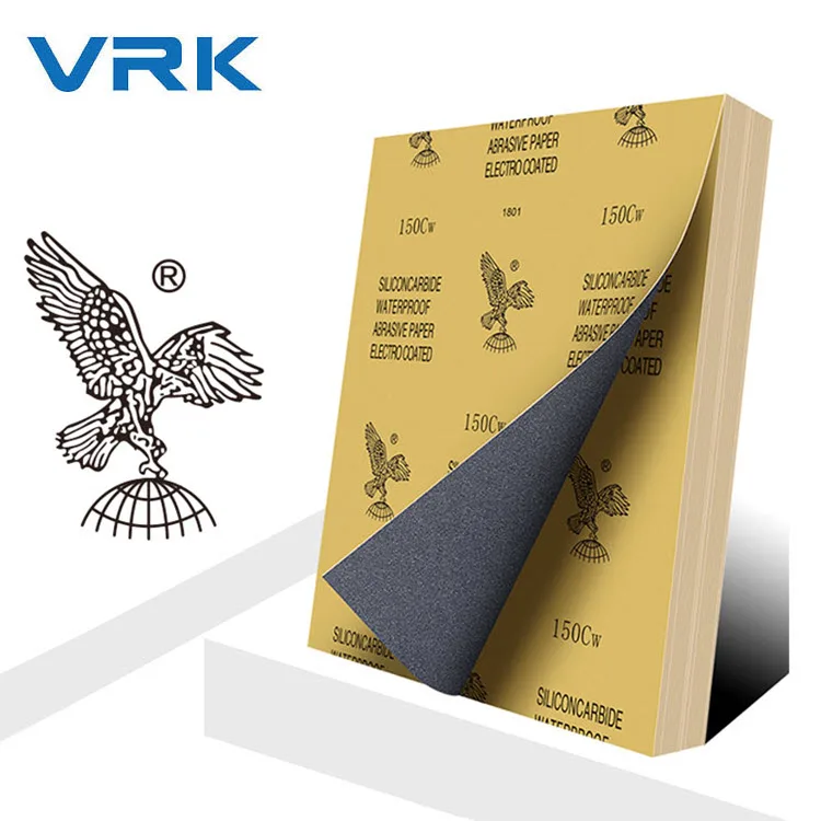 p60 p100 120 320 p1000 model wholesale silicon abrasive kraft waterproof sand paper for automotive auto wood sanding