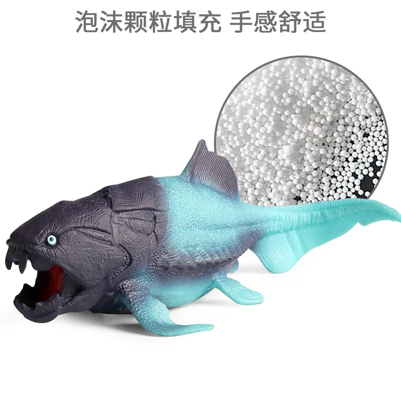 Simulated Marine Animal Model Pufferfish Octopus Crab Shark Fish Pinch Music Vent Decompression Toy Tpr Soft Rubber Ocean