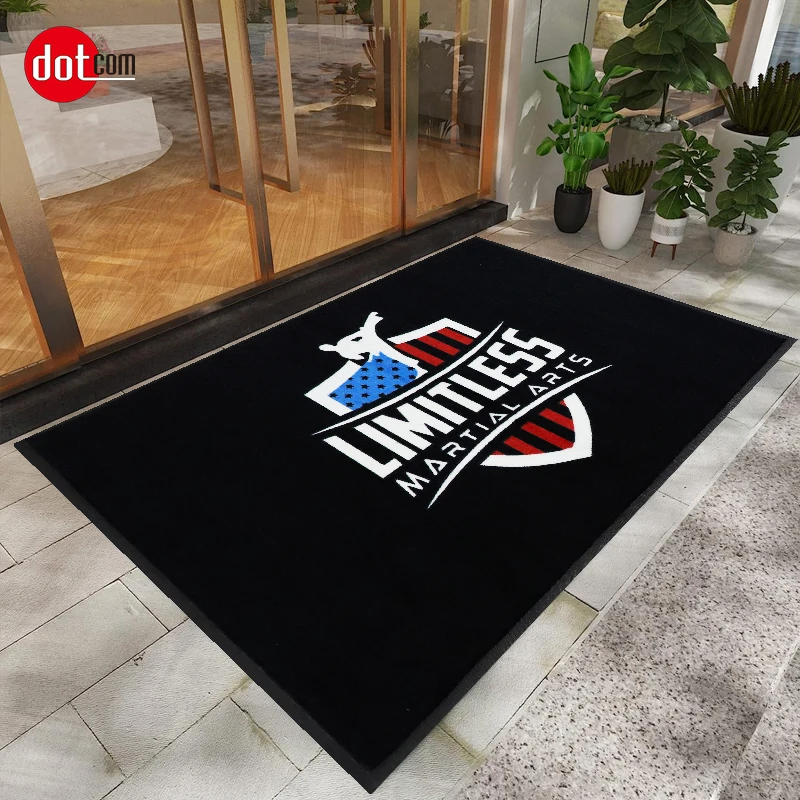 Custom Logo PVC Rubber Nylon Welcome doormat Digital Printed Floor Door Mat
