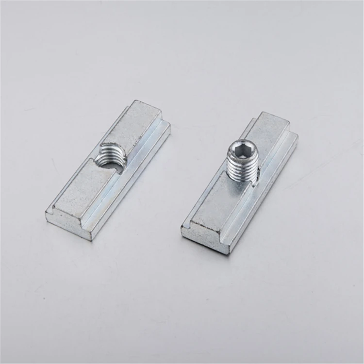 2A10.A41A.01 Steel made metric 40mm bright zinc-plated slot 8 hole size m8 fath t nut