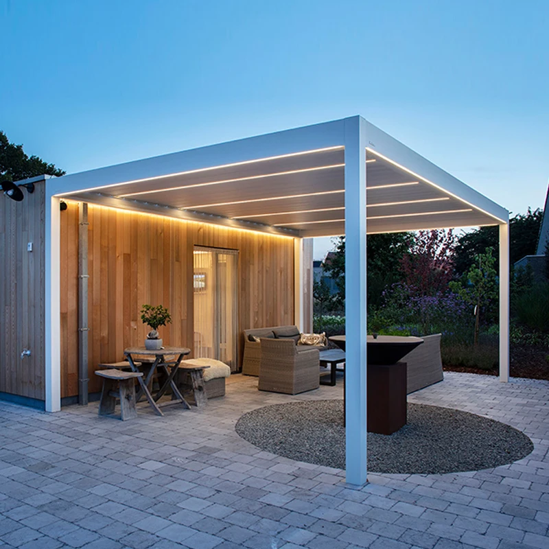 Hot Sell Aluminum Awning Pergola Modern Design Swimming Pergola Fully Automatic Retractable Pergola