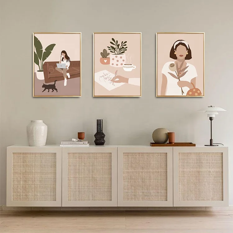 EAGLEGIFTS 3 Panels Modern Wall Art Decor Canvas Arte Abstracto Para Pared Quadros Decorativos Para Sala Framed Gallery Wall ets