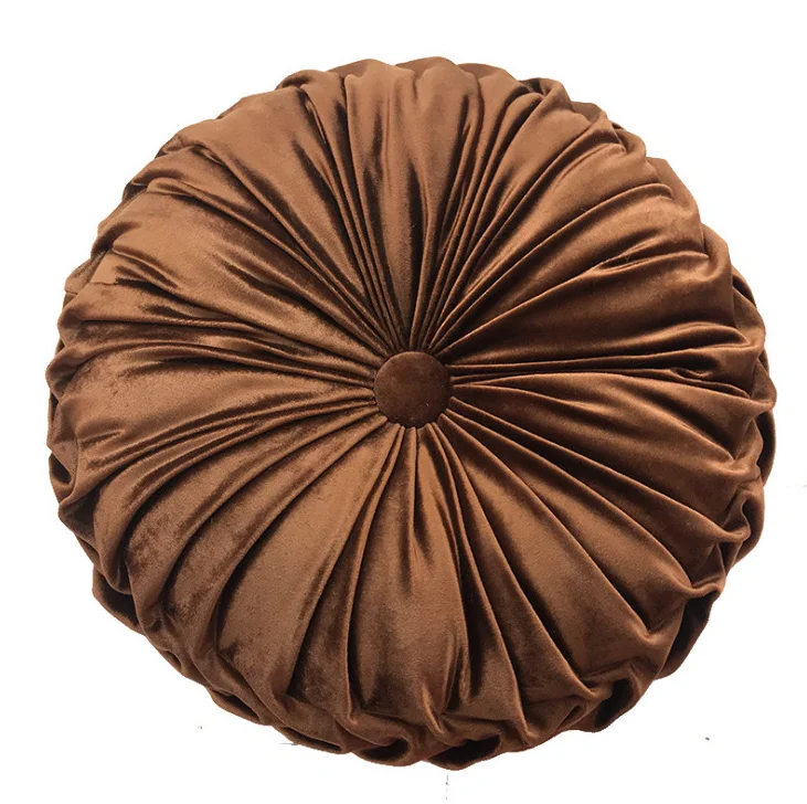 Wholesale Hand Wrinkled Christmas Sofa Cushion Covers Round Pumpkin Pillow Cushions For Home Decor