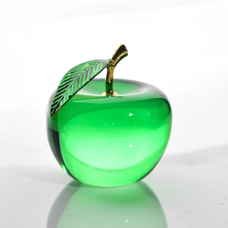 Custom Modern Clear Wholesale Eco-Friendly Multiple Sizes 60mm Glass And Crystal Apple