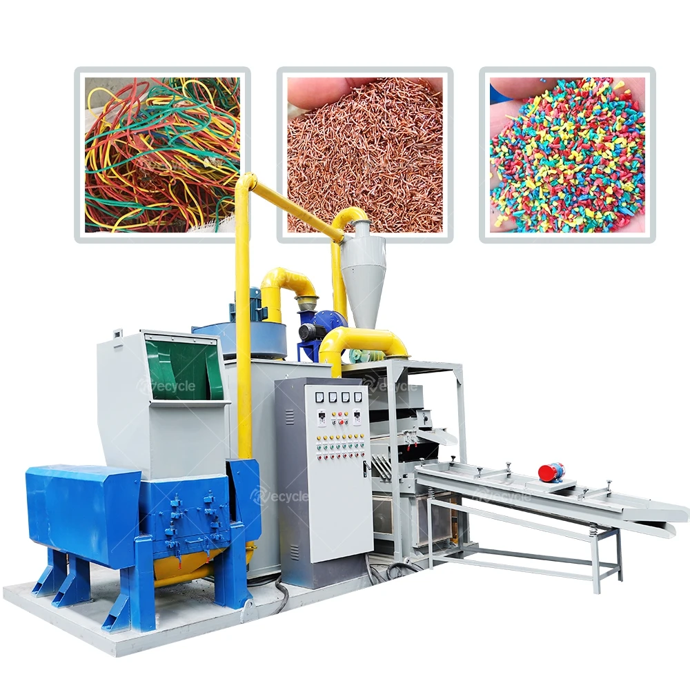 Scrap Metal Recycling Tools Copper Wire Granulator Machine Copper and Plastic Separation Machine