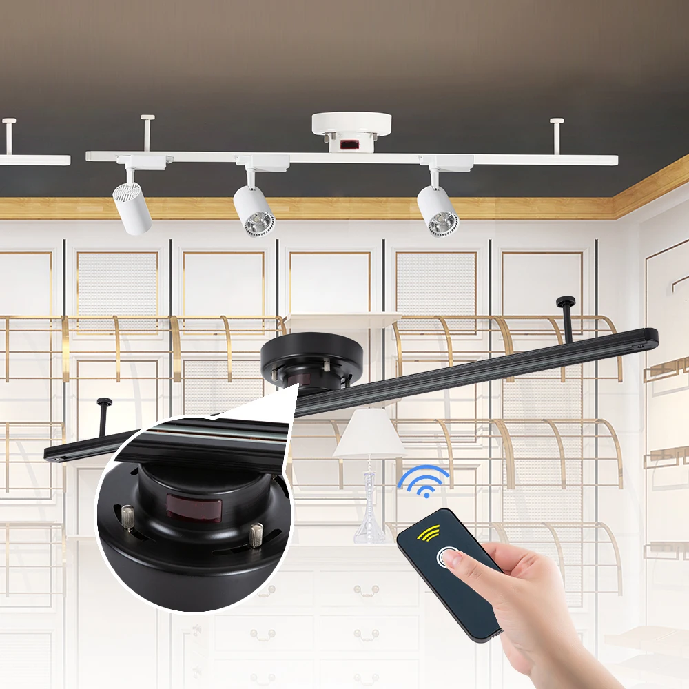 Japan market popular rail products smart track for 4 lights maximum 600W white and black lighting track with PSE