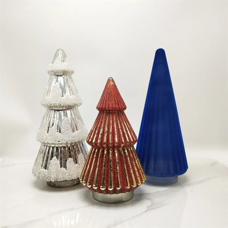 2024 Factory Hot Sale Christmas Tree Glassware household lamp table night light glass lights colors Deli Glassware