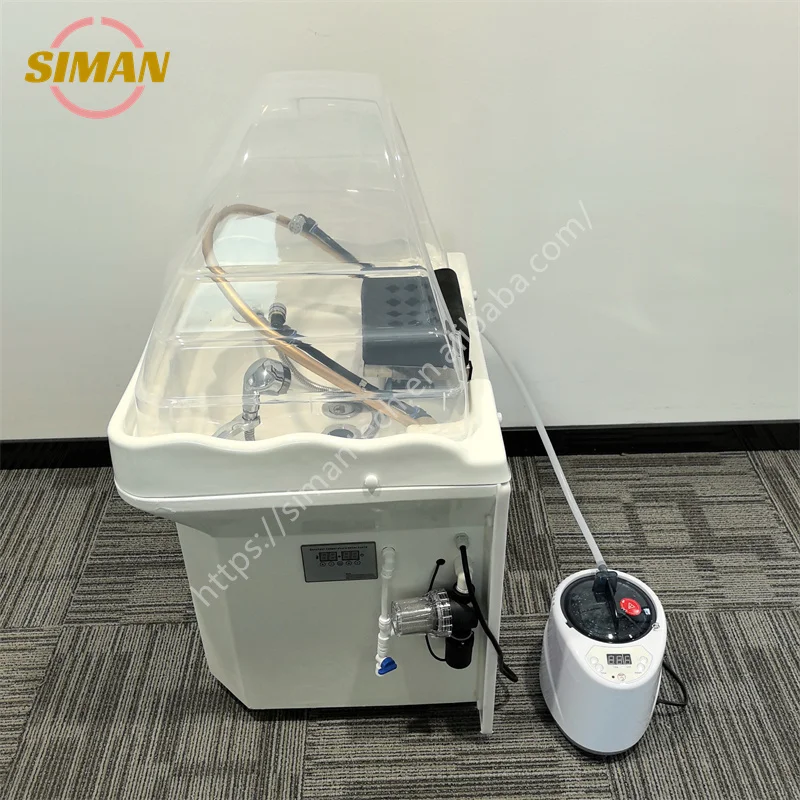 Siman High Quality Storage Water Mobile Shampoo Basin Head Therapy Hair Washing For Postnatal Care Center Massage Parlor