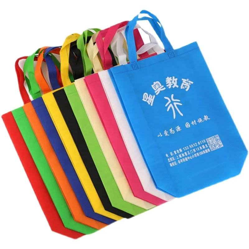 Custom Logo Silkscreen Printing Eco-friendly promotional ultrasonic sealing type pp non woven shopping carry bags