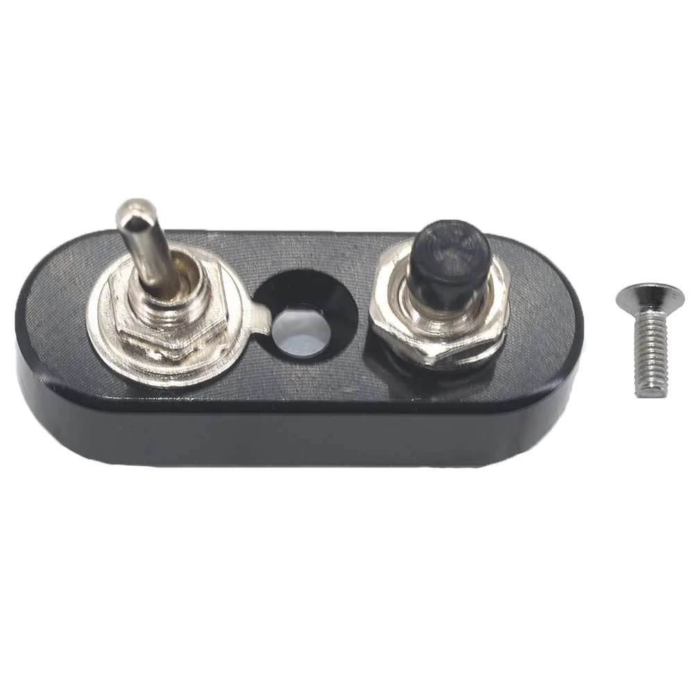 Aluminum Alloy Universal Motorcycle Handlebar Switch For Horn Headlight ON/OFF Button Black and Silver Toggle Grip Switch