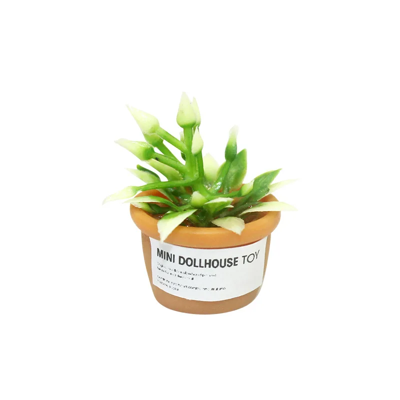 1:12 Dollhouse Miniature Green Potted Shooting Props Creative Plant Potted Home Decoration Simulated Potted Dollhouse Furniture
