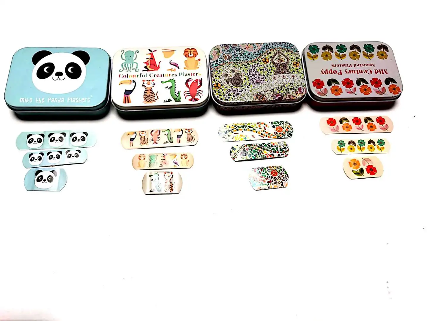 Waterproof bandaid Cartoon Cute Kids Adhesive First Aid Bandages in tin box