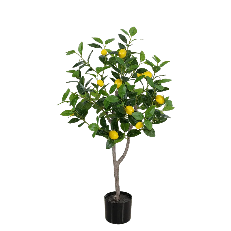 Senmasine 60cm 80cm 100cm 120cm 150cm Fake Potted Plants Home Indoor Decoration Artificial Lemon Trees