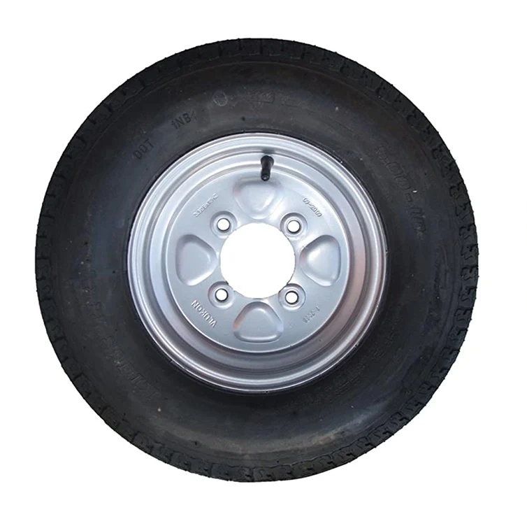 Trailer Tire Wheel Assembly - 4-Ply Rated Load Range B - 4.80-12 - 4 Hole Rim Overall Diameter 20in