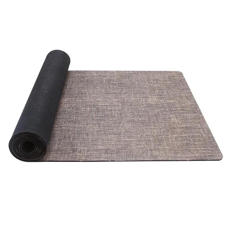 2021 China Wholesale new organic custom jute yoga mat for fitness