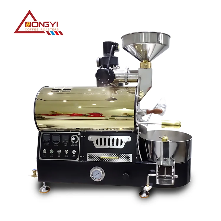 DONGYI BY-2KG-1KG/Batch Professional Small commercial 316SUS Bluetooth contact computer Durable Coffee Roasting Machine FOR SALE