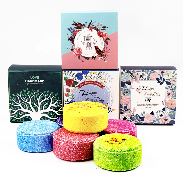 Hot Sale Private Label Handmade Vegan Tin Box Gift Set Moisturized & Silky Hair Soap Natural Shampoo Bar for Hair