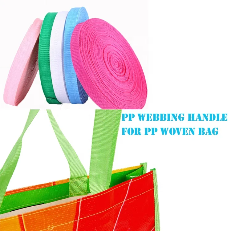 Wholesale webbing pp rope outdoor used webbing strap for nonwoven shopping bag handles pp webbing